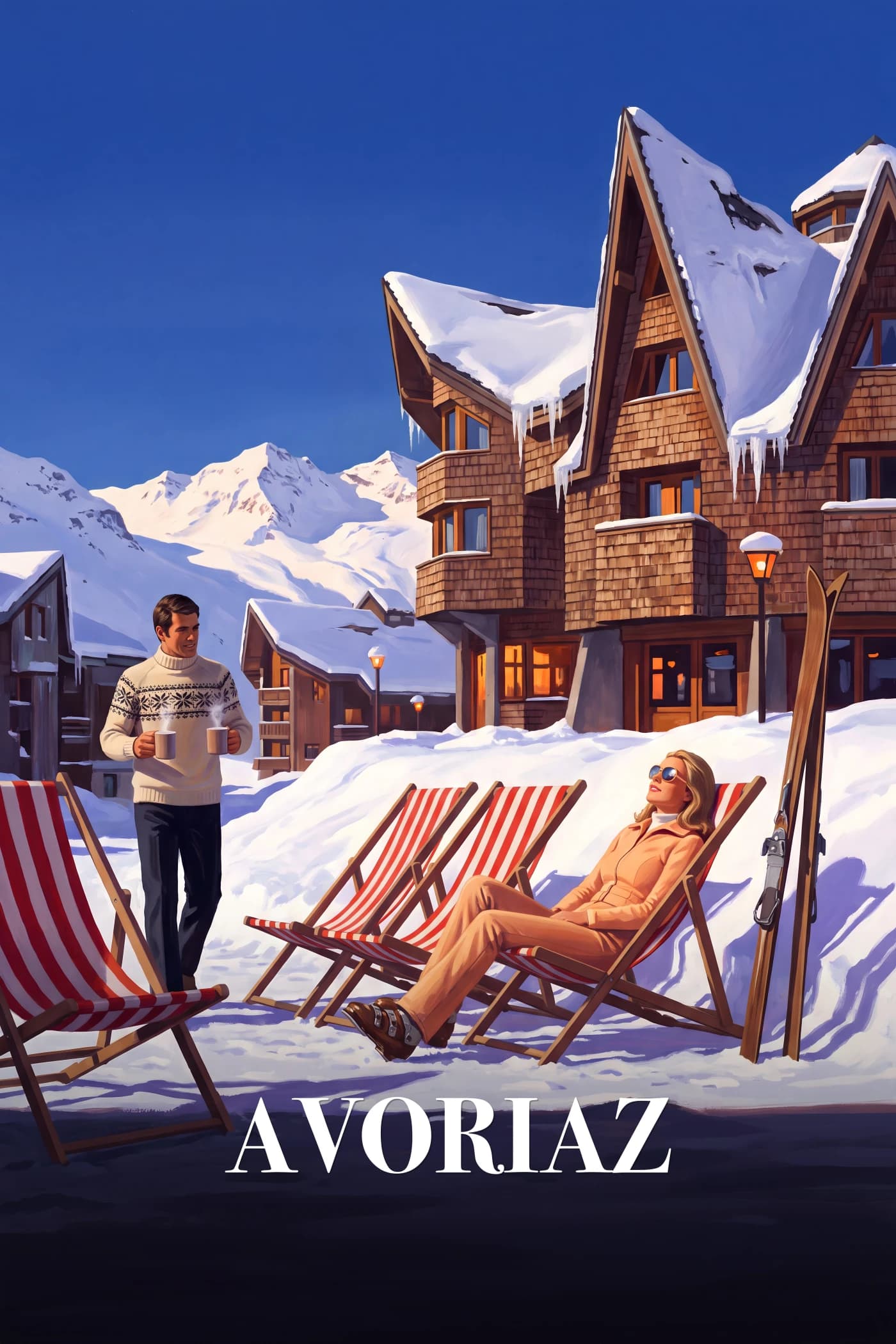 Avoriaz Art Print — Après-Ski in the Portes du Soleil